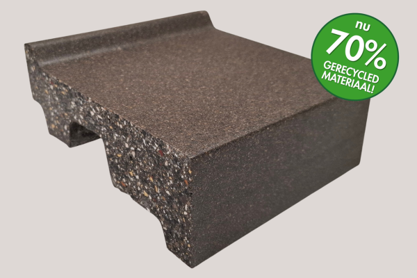 Gerecycled composietsteen: 70% gerecycled materiaal als basis